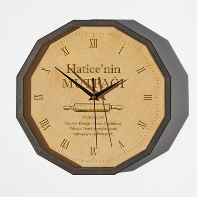 Kişiye Özel Ahşap Mutfak Saati