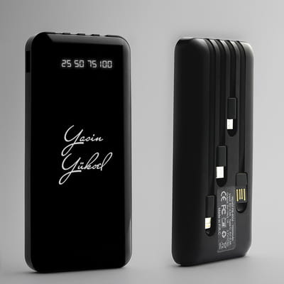 Kişiye Özel İsim Yazılı Taşınabilir Şarj Cihazı Powerbank