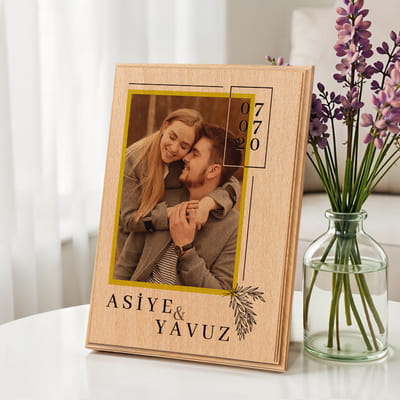 Sevgiliye Hediye En Mutlu Anılarınıza Özel Mini Ahşap Foto