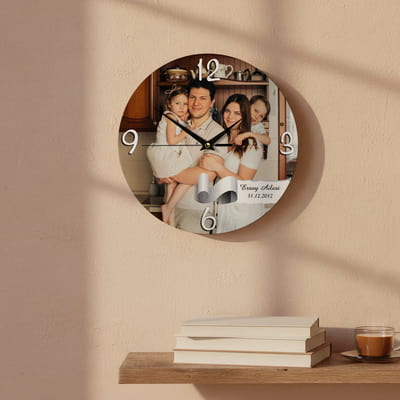 Aile Resimli Duvar Saati