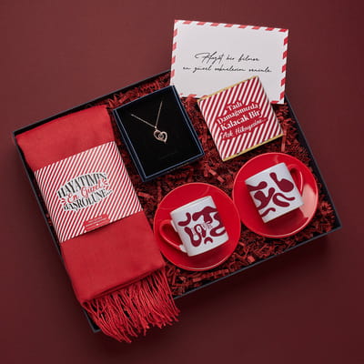 Aşk Fincanlı 100 Dilde Seni Seviyorum Hediye Kutusu