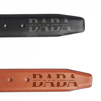 BABA Çocuk İsimler & Mesaj Özelleştirmeli Deri Kemer