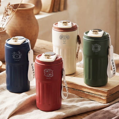 Burç Seçenekli Isı Göstergeli Kahve Termosu