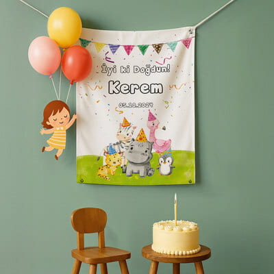 Doğum Günü Kutlama Posteri - 45 x 70 cm