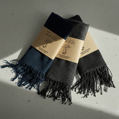 Erkeğe Özel İsim Yazılı Minimal Kuşaklı Atkı