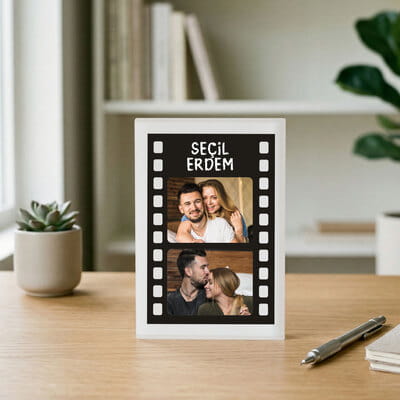 Film Şeridi Tasarımlı Fotoğraflı Akrilik Çerçeve