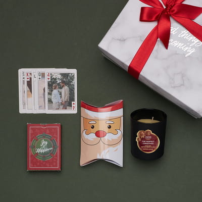 Fotoğraflı İskambil Kartları Çikolatalı Yılbaşı Hediye Kutusu