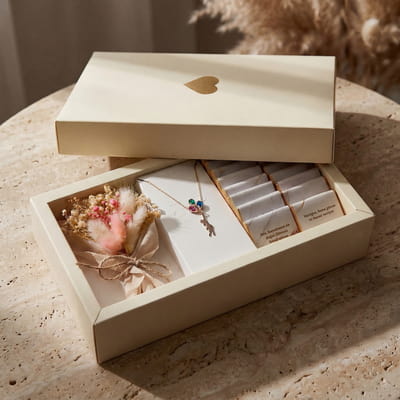 Gümüş Kolye Seçenekli İyi ki Sen Hediye Kutusu