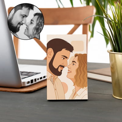 İllüstrasyon Fotoğraflı Masaüstü Çerçeve