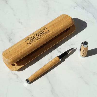 İngilizce Öğretmenine Hediye Özel Ahşap Kutulu Kalem