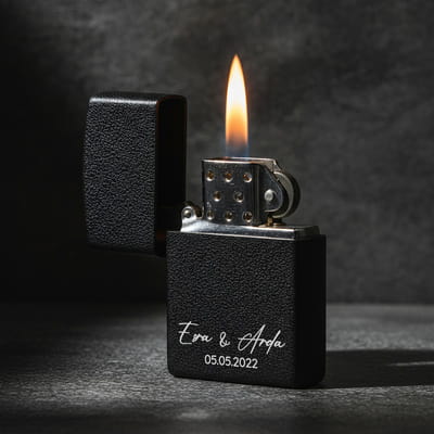 İsim Yazılı Metal Benzinli Çakmak