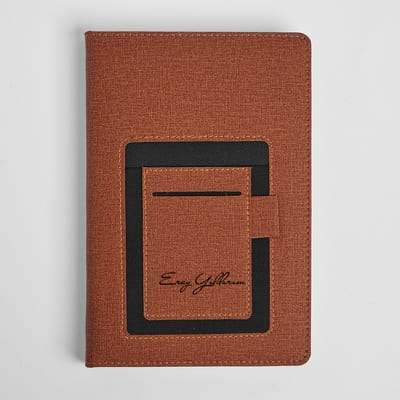 İsme Özel Günlük Planlayıcı Cepli Ajanda - Deri Kaplama