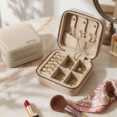 İsme Özel Taşınabilir Mücevher Takı Çantası