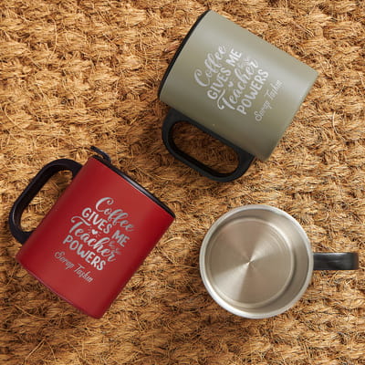 Kahve Sever Öğretmen İsimli Termos Bardak