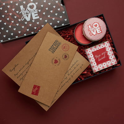 Kalbe Teslim Mektuplu Sevgili Hediye Kutusu