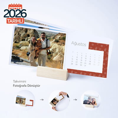 Kişiye Özel Fotoğrafa Dönüşen Perforaj 2026 Takvim