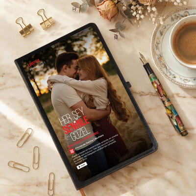 Kişiye Özel Fotoğraflı Her Şey Seninle Güzel Not Defteri