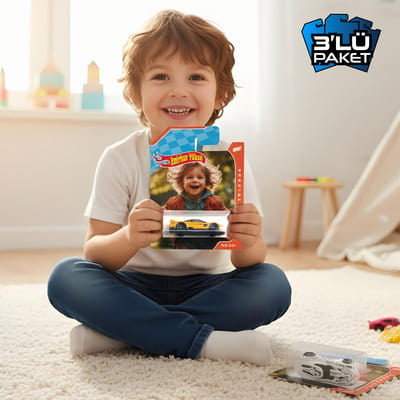 Kişiye Özel Kutulu Oyuncak Model Araba - 3'lü Set