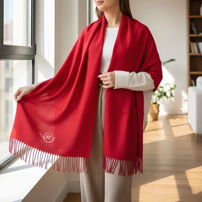 Kişiye Özel Monogram Tasarımlı Şal