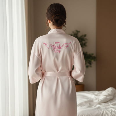 Kişiye Özel Saten Gelin Makyaj Sabahlığı Bride Sabahlık
