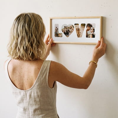 LOVE Fotoğraf Baskılı Ahşap Tablo