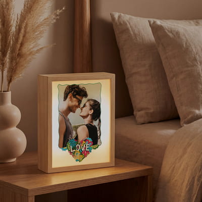 Love Fotoğraf Baskılı Dekoratif Led Lamba