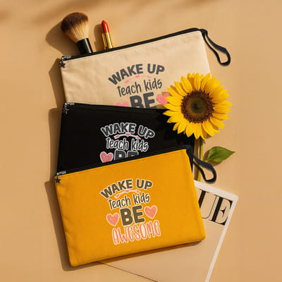 Öğretmene Özel Mesajlı Makyaj Çantası Hediye