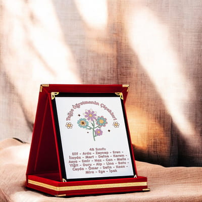 Öğretmenin Çiçekleri Öğrenci İsimleri Plaket