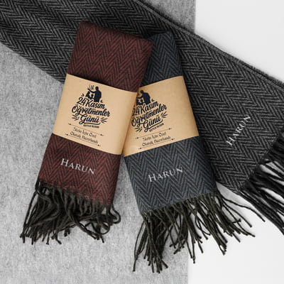 Öğretmenler Günü Serisi İsme Özel Erkek Atkı