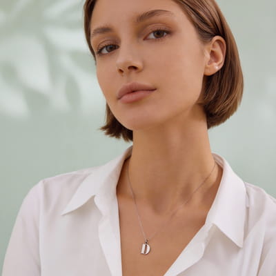 Özelleştirilebilir Harfli Gümüş Kolye