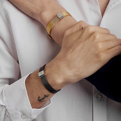 Roma Rakamlı Tarih ve Harf Özelleştirmeli 2'li Bileklik