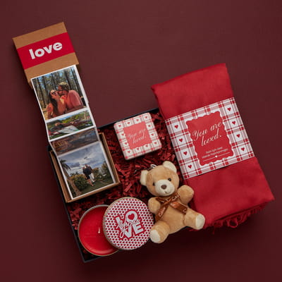 Sevgiliye Özel Fotoğraflı Romantik Hediye Kutusu
