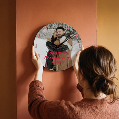 Sevgiliye Özel Yıldönümü Hediyesi İsimli Duvar Saati