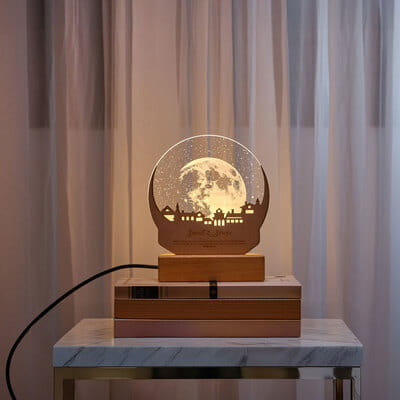 Sonsuz Aşkın Ay Işığı Gece Lambası