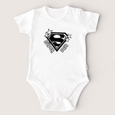 Süper Dayı Mesajlı Esprili Zıbın Body - %100 Pamuklu Kumaş