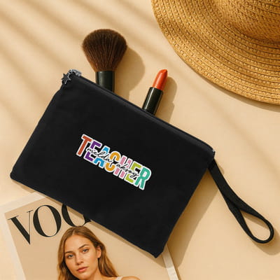 Teacher İsim Yazılı Makyaj Çantası