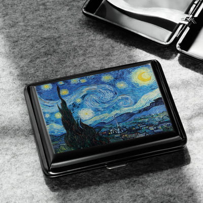 Van Gogh Yıldızlı Gece Tasarımlı Sigara Tabakası