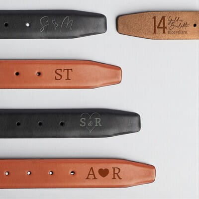 Yıl Dönümü Tarih & Harfli Deri Kemer