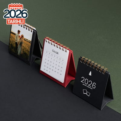 Yılbaşı Özel Masaüstü Fotoğraflı 2026 Mini Takvim
