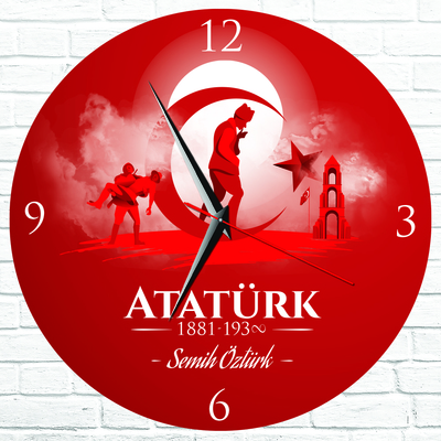 Atatürk Tasarımlı Hediye Duvar Saati