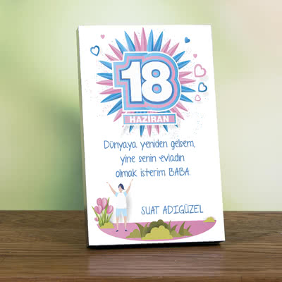 Babaya Özel Ahşap Çerçeve