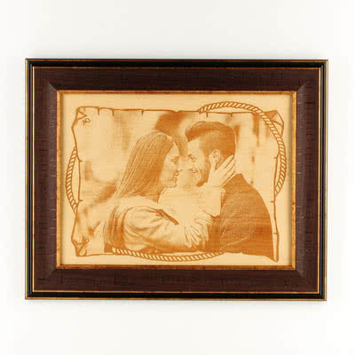 Sevgiliye Hediye Çerçeveli Ahşapfoto