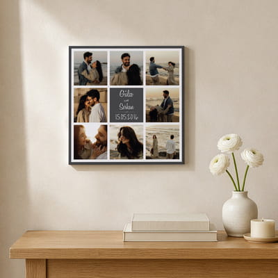 8 Fotoğraf Kolajlı Kanvas Tablo - 40x40