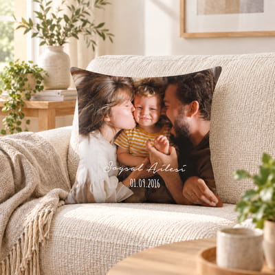 Aileye Özel Fotograf Baskılı Yastık