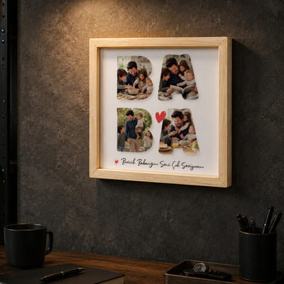 BABA Fotoğraflı Ahşap Çerçeve