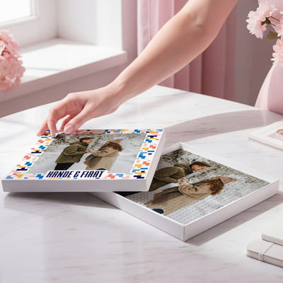 Efekt Seçenekli Kişiye Özel Kutulu Brick Puzzle - 200 Parça