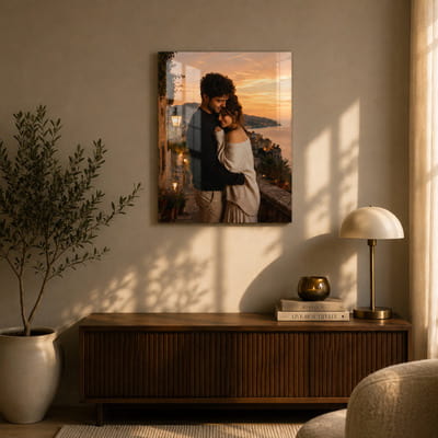Fotoğrafınıza Özel Cam Duvar Tablosu - 35x50 cm Efekt Seçenekli
