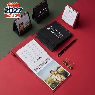 Fotoğraflı Baskılı 2027 Masa Takvimi