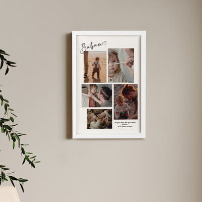 İyi ki Babam Fotoğraf Kolajlı Kişiye Özel Çerçeve 20x30 cm