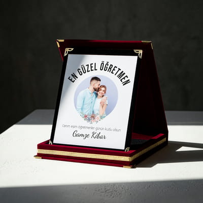 Öğretmen Eşe Öğretmenler Günü Hediyesi Fotoğraf Baskılı Plaket